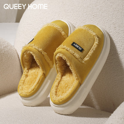 Women's Warm Non-slip Suede Cotton Slippers