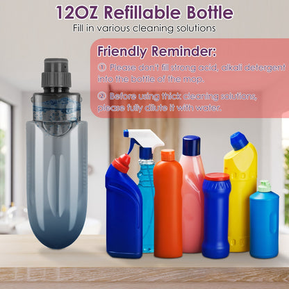 US Local 1Set Spray Mop With 3 Machine Washable Microfiber Pads 12OZ Refillable Water Bottle Wet Dry Use Microfiber Mop For Hardwood Ceramic Tiles Laminate Floor Cleaning Commercial Home Use