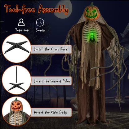 US Local 6ft Halloween Animatronic Ghost Pumpkin