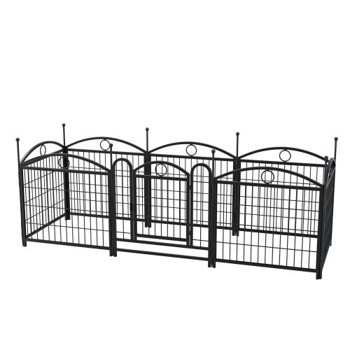 US Local Dog Playpen Indoor 24 Inch 8 Panel Metal Dog Playpen