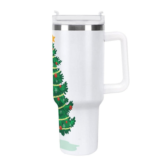 POD US Local Tumbler 40oz Large Capacity Car Cup Christmas Tree Style