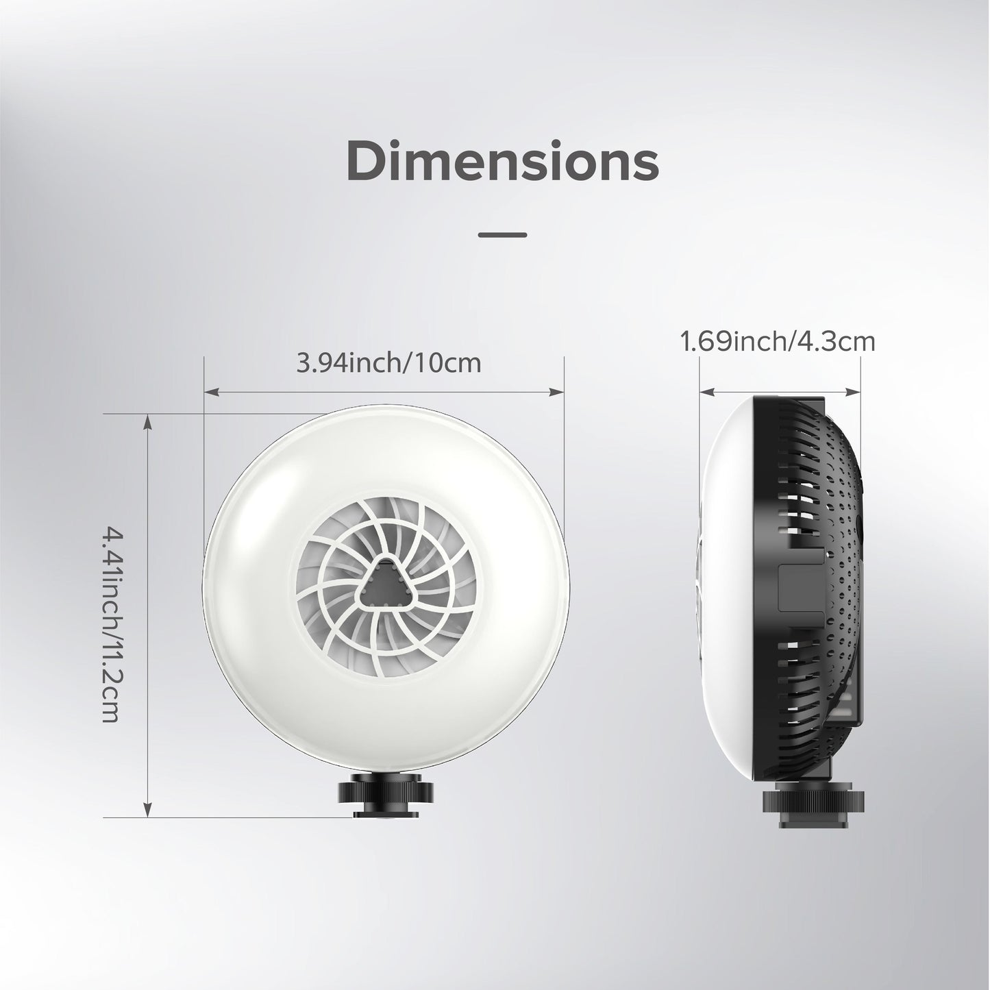 US Local SANSI Portable Rechargeable Fill Light, 8.6W Selfie & Video Light With 9 Color Temperatures & 5 Brightness Levels For Phone, Camera, Laptop, Makeup, Video Calls, Camping