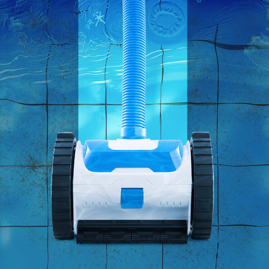 US Local Suction Pool Cleaner, Automatic Pool Vacuum Cleaner, Suction Side Automatic Pool Cleaner, Suction Vacuum Pool Sweeper With 2 Wheels, For In-ground Pool And Above-Ground Pool Up To 20 X 40 Ft