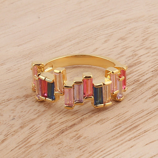 Irregular Rainbow Color Ring Female