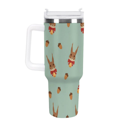 POD US Local Tumbler 40oz Large Capacity Car Cup Christmas Squirrel Nuts Style