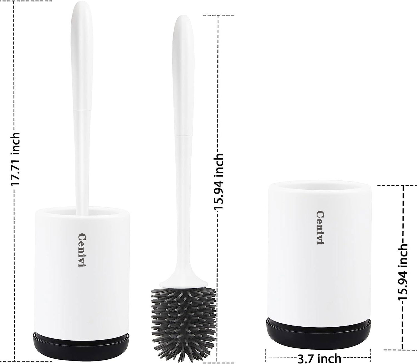 US Local Non-stick Hair Soft Plastic Brush Head Toilet
