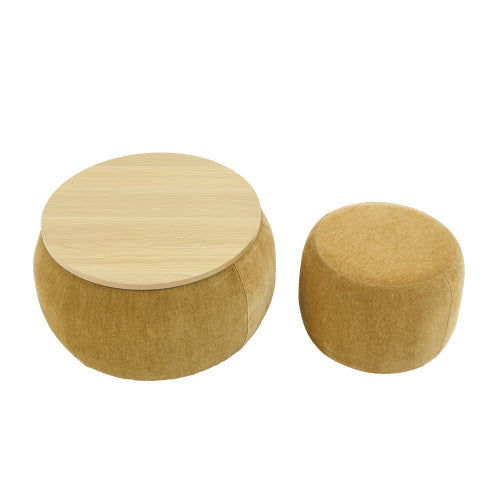 US Local Circular Storage Footstool 2-in-1 Function