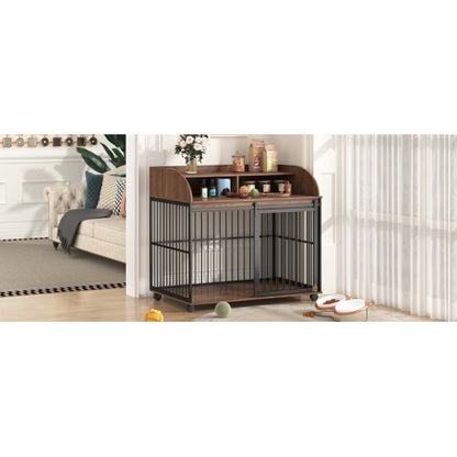 US Local The Wooden Kennel Kennel Is Suitable For Large Medium-sized Dogs