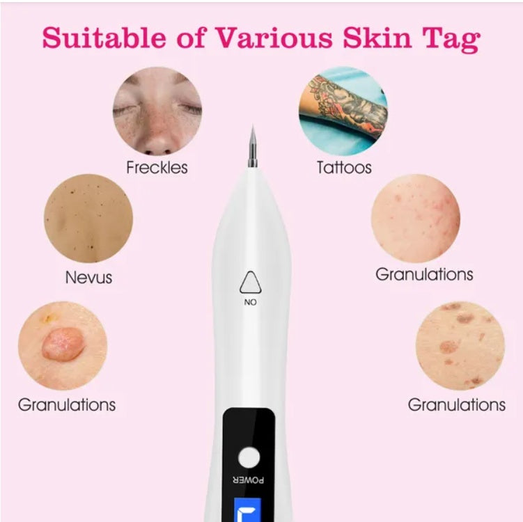 US Local Skin Tag Repair Kit Portable Beauty Equipment Multi-Level With Home Usage USB Charging LCD Level Adjustable 6 Replaceable Needles