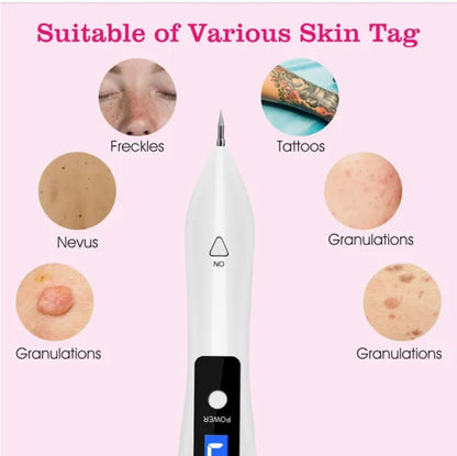 US Local Skin Tag Repair Kit Portable Beauty Equipment Multi-Level With Home Usage USB Charging LCD Level Adjustable 6 Replaceable Needles