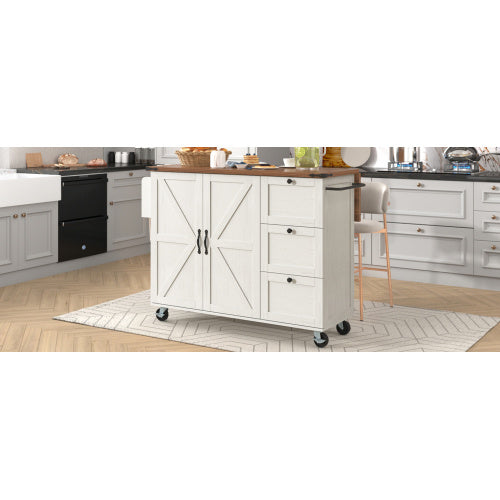 UK Local Kitchen Island, Serving Cart With Extendable Worktop, Kitchen Cabinet, Kitchen Trolley, Dining Cart With Wood Grain, Dining Cart With Two Doors And Three Drawers