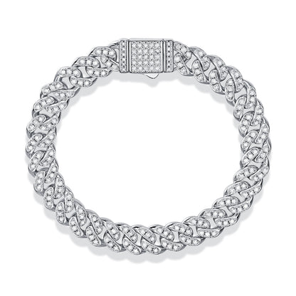 The Light Of Faith Luxury Fashion Mossan Diamond S925 Silver Bracelet