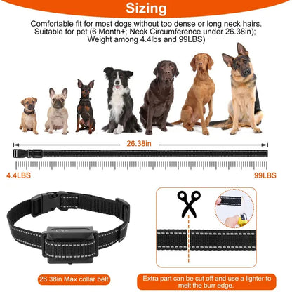 US Local Dog Training Collar Receiver IP67 Waterproof Dog Bark Shock Vibration Beep Receiver Up To 3280ft