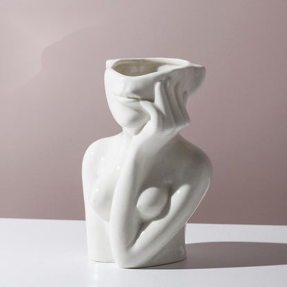 US Local Human Body Shape Ceramic Vase
