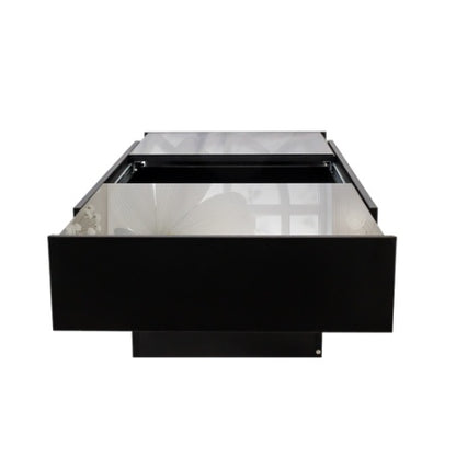 US Local Coffee Table With Sliding Tabletop, Center Table With Hidden Storage Compartment, Extendable Table For Living Room