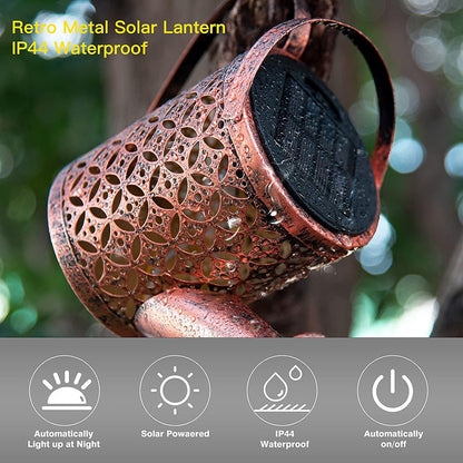 US Local 2 PCS LED Watering Can Solar Light Strings, Solar Lights Outdoor Decorative Lamp, Solar Lantern Outd