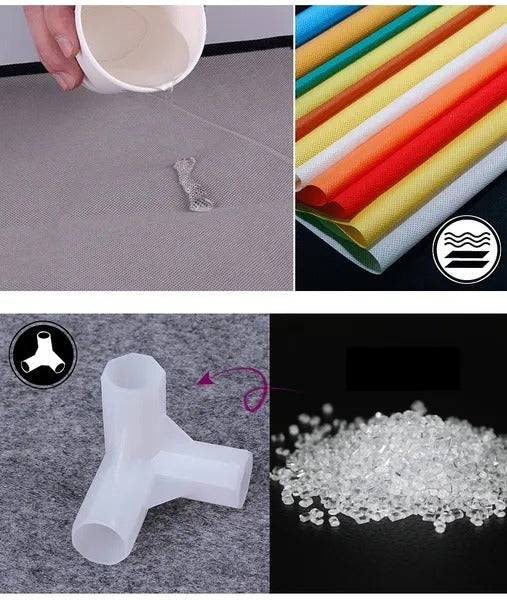 US Local Double Rows Home Shoe Rack Shelf Storage Closet Organizer Cabinet Portable Cover Grey