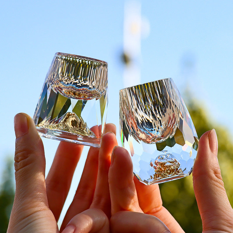 Diamond Shooter Glass Household White Wine Set Thick Bottom