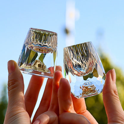 Diamond Shooter Glass Household White Wine Set Thick Bottom