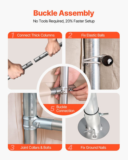 US Local Outdoor Storage Shelter Portable Shed 10x15 Ft Waterproof Canopy Garage Tent