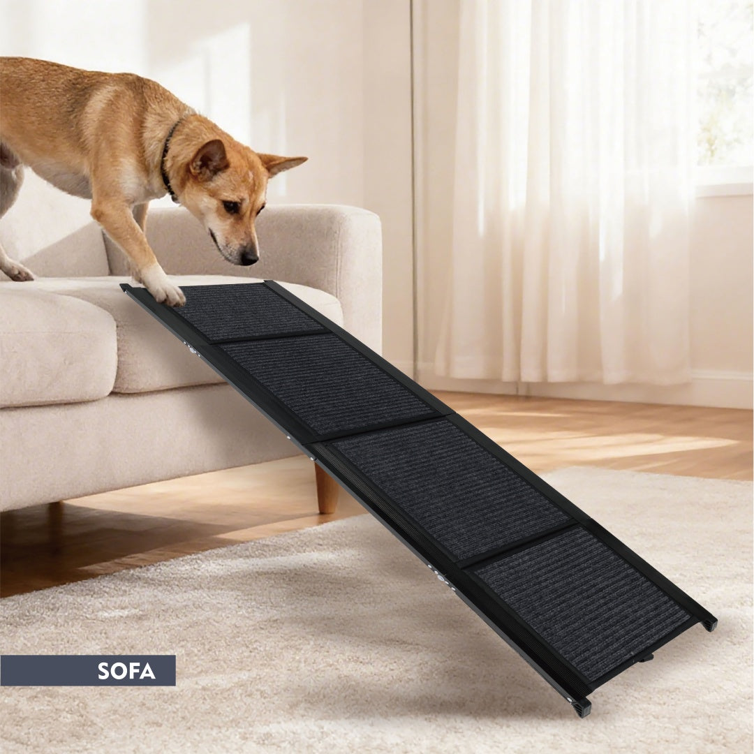 US Local Dog Ramp For Car 71 Long  19.5 Wide Portable Dog Ramps For Large Dogs With Non-Slip Rug Surface Dog Car Ramp For SUV Car  Truck, Folding Dog Ramp Up To 250LBS