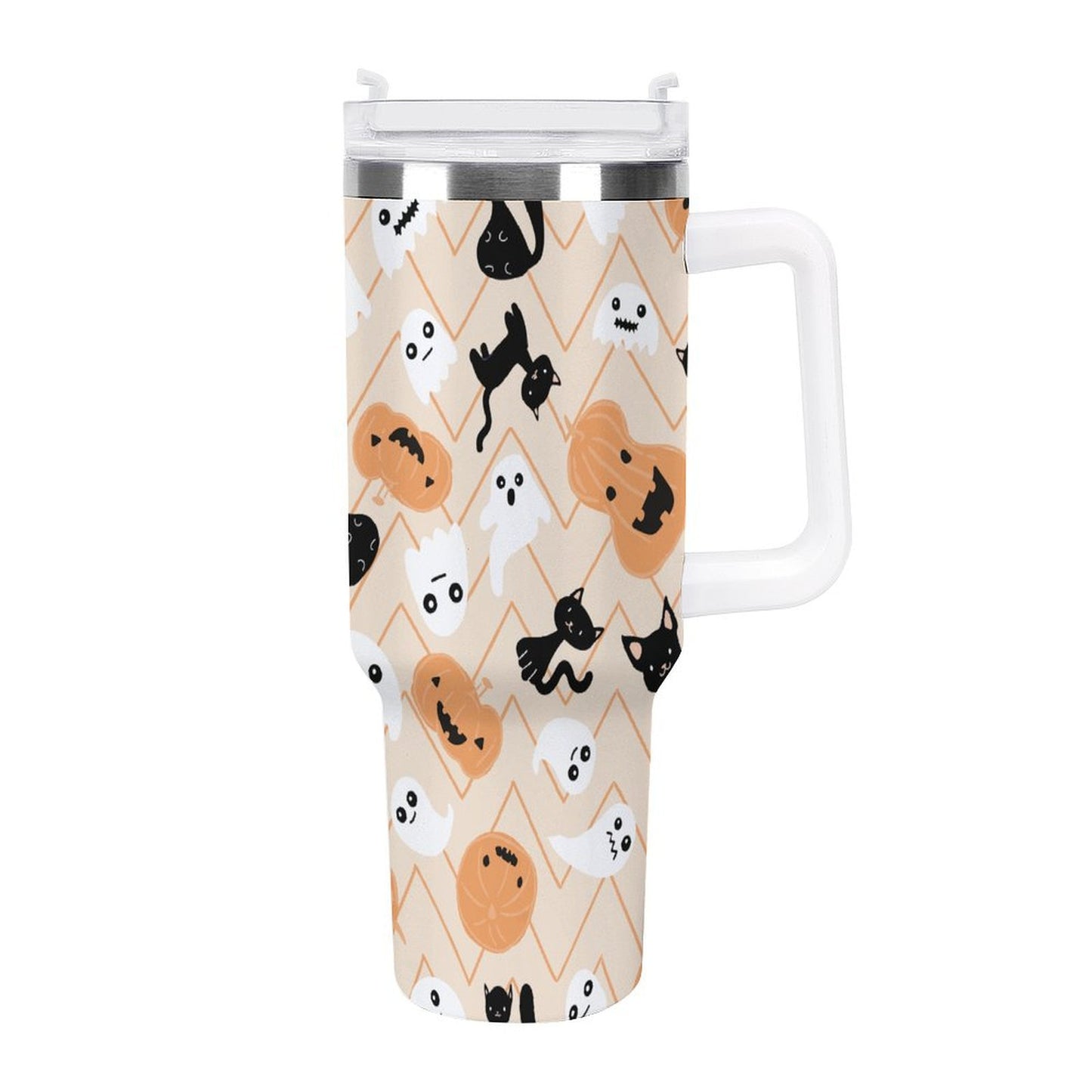 POD US Local Tumbler 40 oz Large Capacity Car Cup Halloween, Cat, Pumpkin