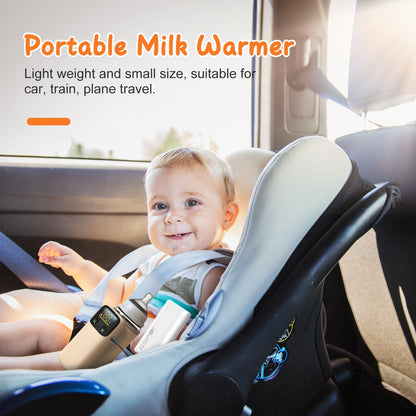 US Local 1 Pc Portable Bottle Warmer With Night Light On The Go Baby Milk Warmer Milk Formula Warmer For Home Travel With 6 Heating Levels