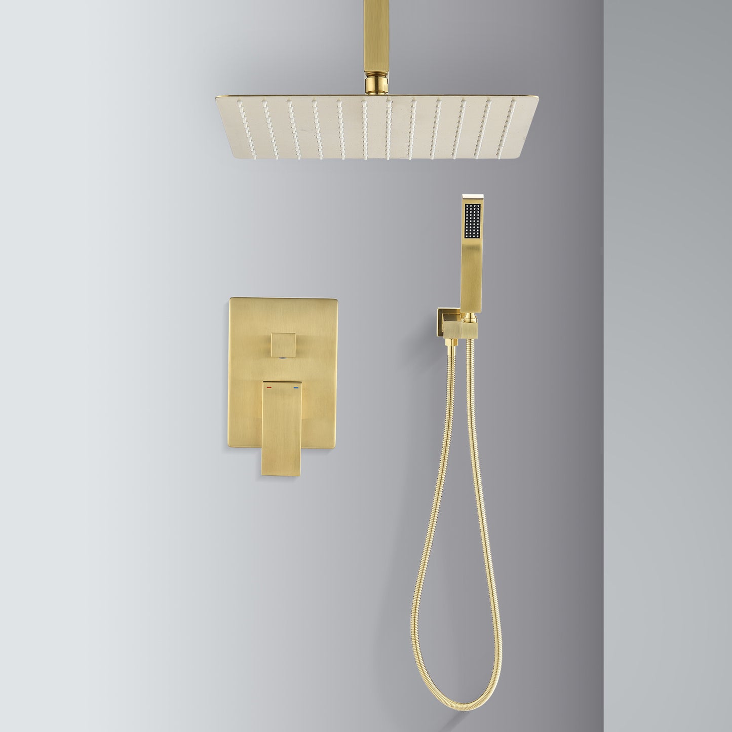US Local Ceiling Mounted Shower System Combination Set, With Handheld And Shower Head