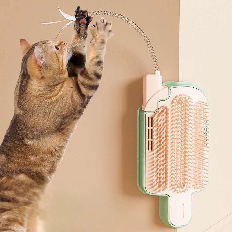 US Local Cat Self Grooming Brush, Popsicle-Shaped, Corner Massage Comb, Cat Scratcher