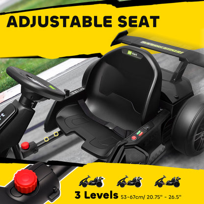 US Local 24V 7.5 MPH Electric Go Kart with Adjustable Seat