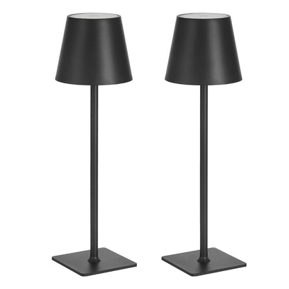 US Local Cordless Table Lamp 2-Pack 5200mAh Built-in Rechargeable Battery Desk Lamp Black