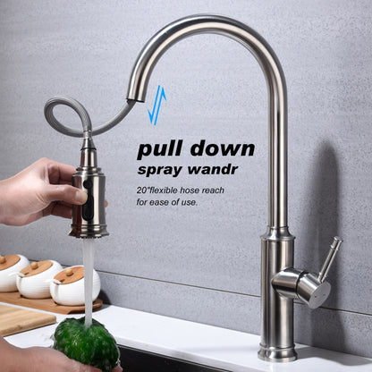 US Local Pulling Nozzle Kitchen Faucet