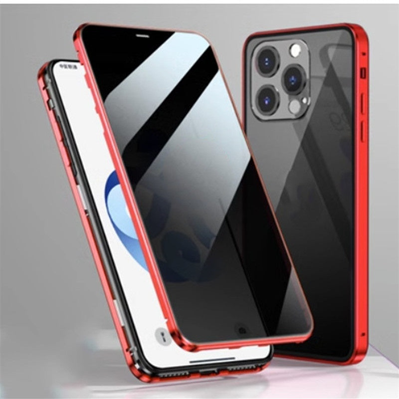 USA Local Peep-proof Magnetic Glass Double-sided Buckle Phone Case