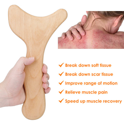US Local 1Pc Wood Therapy Massage Tool Lymphatic Drainage Paddle Wooden Scraping Tools Therapy Massager Body Sculpting Tool