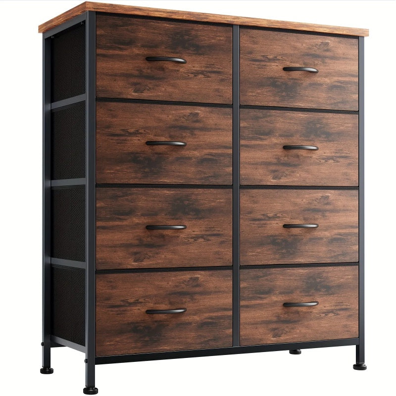 US Local Dresser For Bedroom With 8 Drawers Tall Dresser