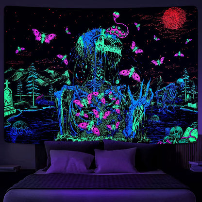 Purple Light Decoration Of Dormitory Wall