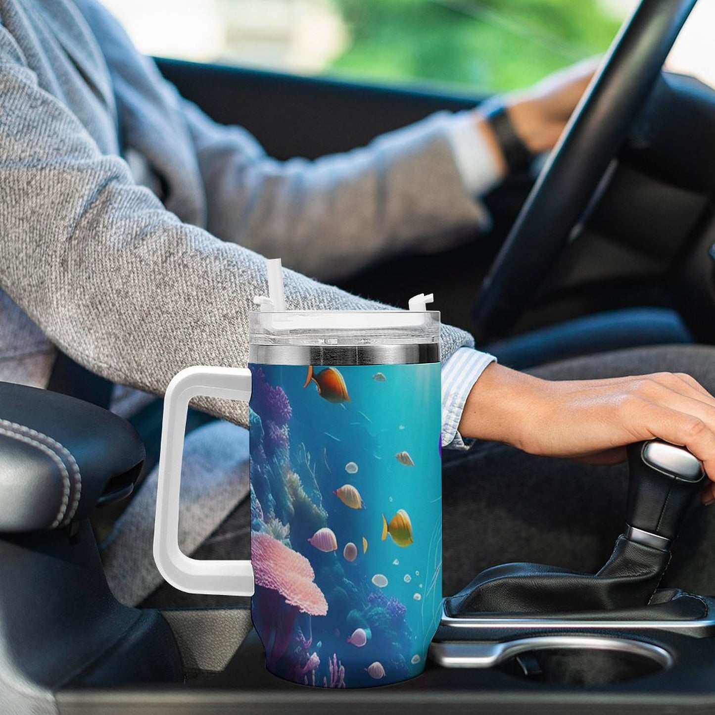 PHDT00040 POD US Local Tumbler 40 oz Large Capacity Car Cup Jellyfish, Dreams, Ocean