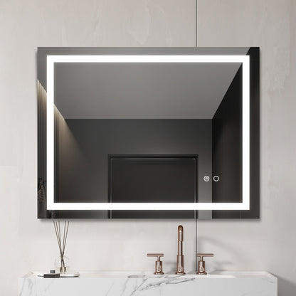 US Local LED Bathroom Mirror With Touch Button Control