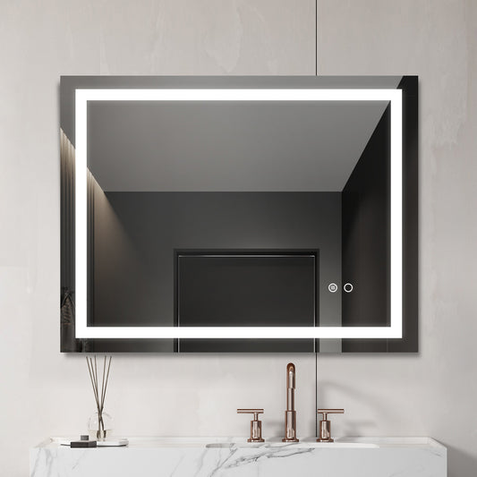 US Local LED Bathroom Mirror With Touch Button Control