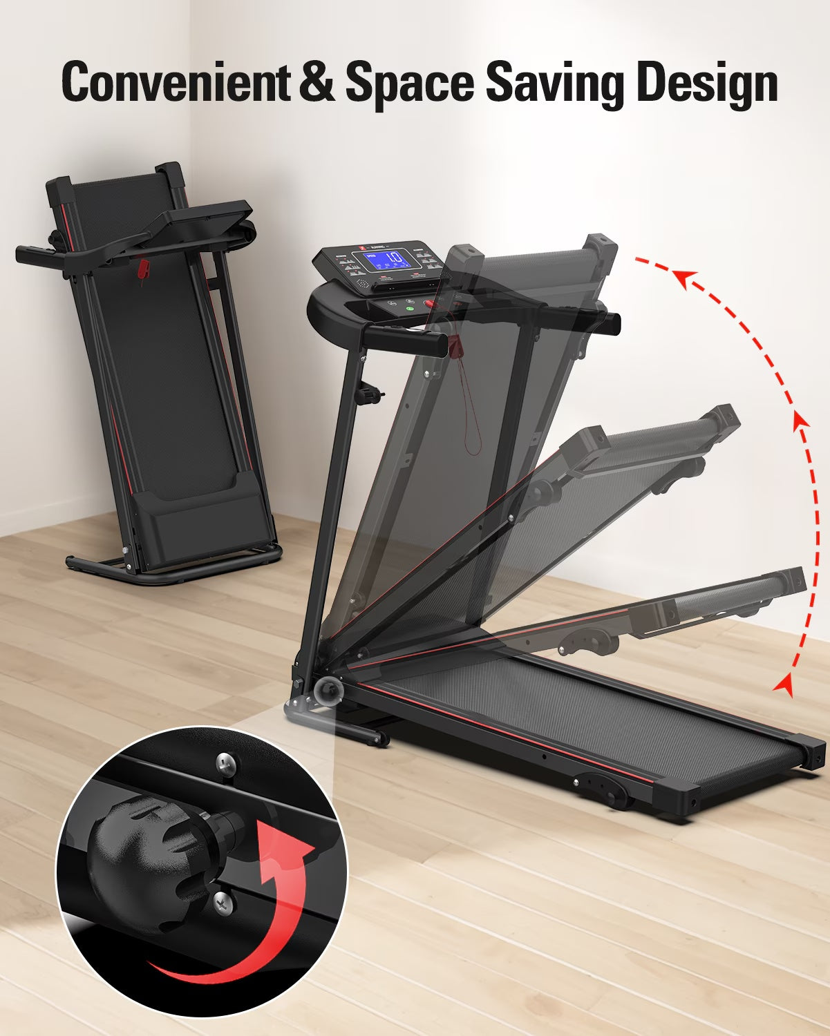 US Local Foldable Treadmill Fitness Walking Machine