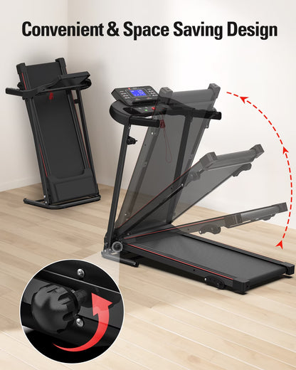 US Local Foldable Treadmill Fitness Walking Machine