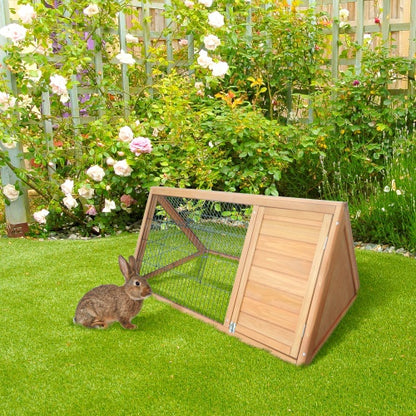 US Local Wooden A-frame Outdoor Rabbit Cage Small Animal Cage