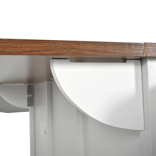 UK Local Kitchen Island, Serving Cart With Extendable Worktop, Kitchen Cart On Wheels, Kitchen Cabinet With 2 Sliding Doors And 3 Drawers, Dining Cart With Wood Grain, Kitchen Cabinet