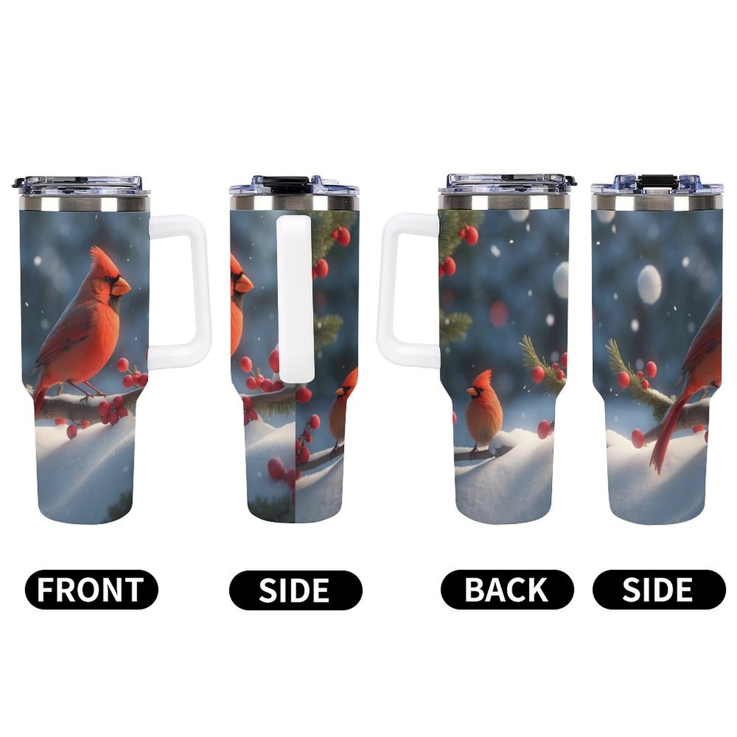 PHDT00125 POD US Local Tumbler 40 oz Large Large Capacity Car Cup Red Bird