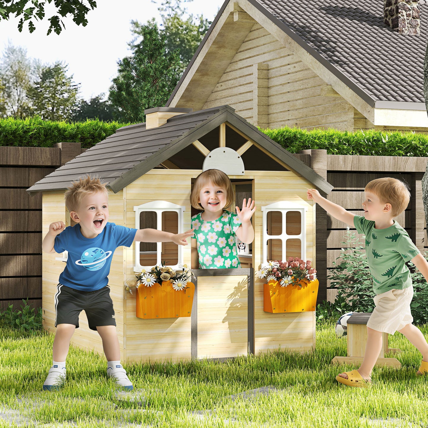 US Local Playhouse for Kids Outdoor Garden Pretend Play Games