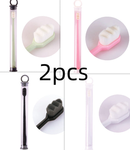 US Local Ultra-fine Toothbrush Super Soft Bristle Deep Cleaning Brush Portable For Oral Care Tools Teeth Care Oral Cleaning Travel