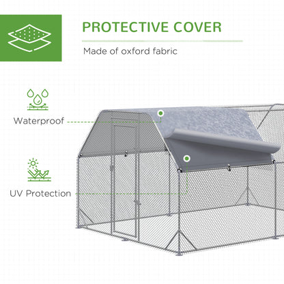 Large Chicken Coop Chicken Run with Waterproof and Anti-UV Cover