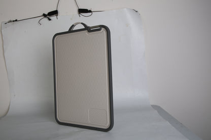 US Local 2Pcs Double Sided Cutting Board Stainless Steel PP Chopping Board Lightweight Kitchen Cutting Board Mesh Design With Grinding Zone Knife Sharpener Handle Dishwasher Safe