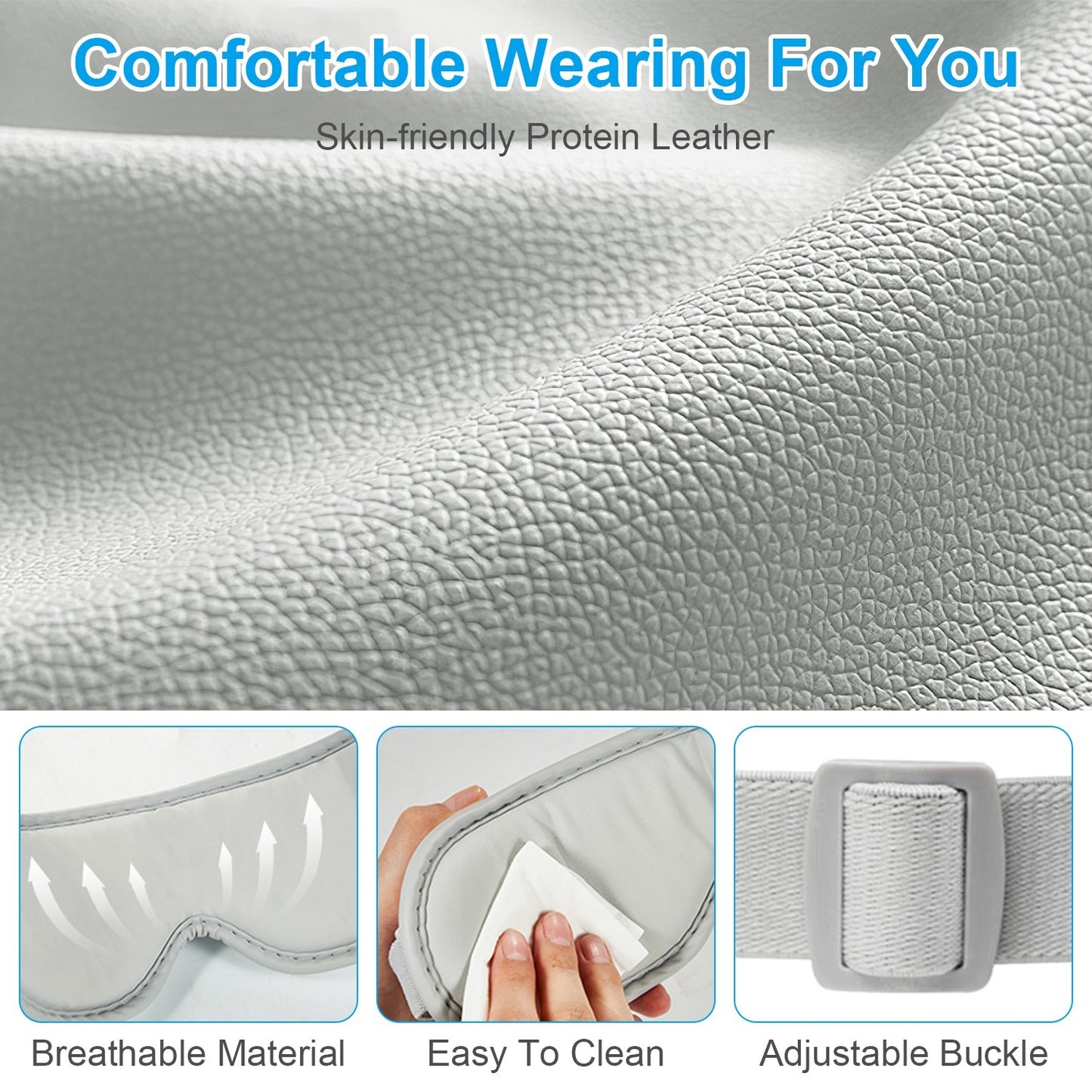 US Local 1 Pc Eye Massager With Heat Music Air Pressure Vibration Massage Rechargeable For Men Women Elders Wireless Eye Mask