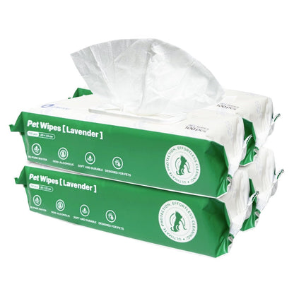 US Local PETMARVEL Silver Ion Antibacterial Dog Cat Wipes Unscented, Hypoallergenic For Paws Butt Face & Ear